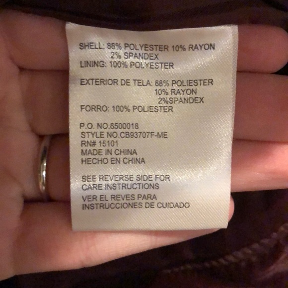 Burgundy Pea Coat - Picture 7 of 7